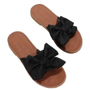 Verdusa • Women's Open Toe Flat  Bow Knot Sandals